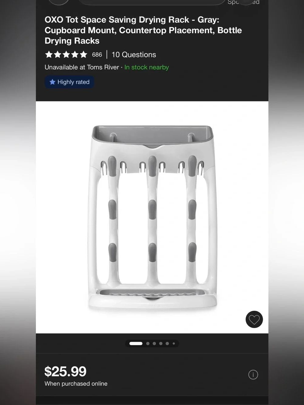 OXO 2 for 1 set- bottle drying rack and dish rack!